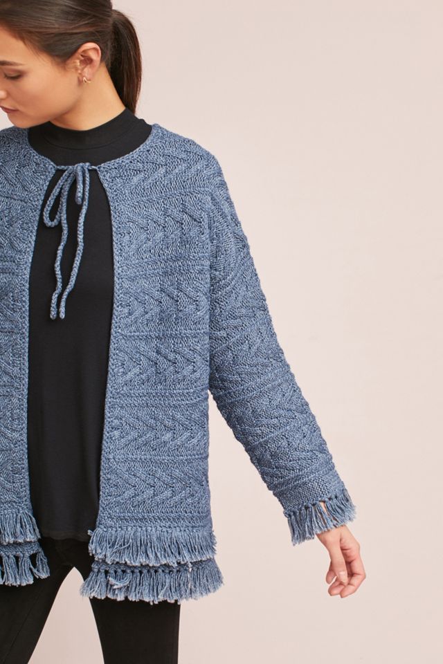 Current/Elliott Cable Fringe Sweater #1