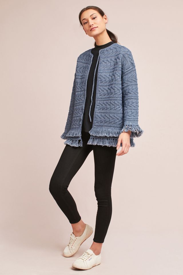 Current/Elliott Cable Fringe Sweater #3