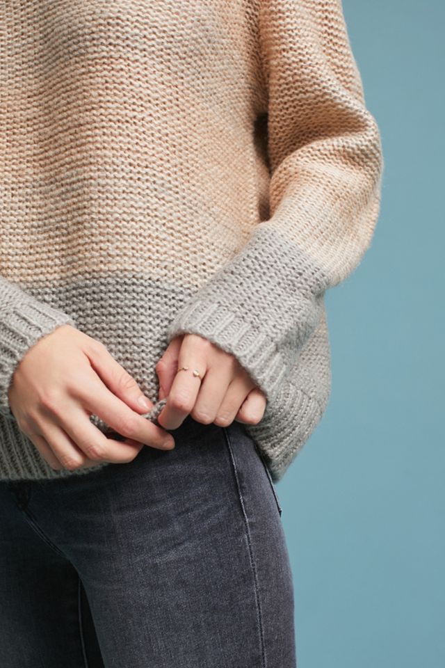 Ombre V-Neck Pullover #1
