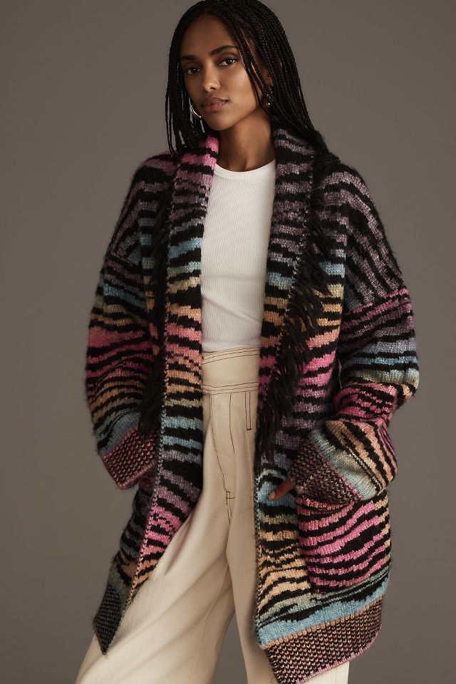 John + Jenn Rainbow Zebra Cardigan Sweater | Anthropologie