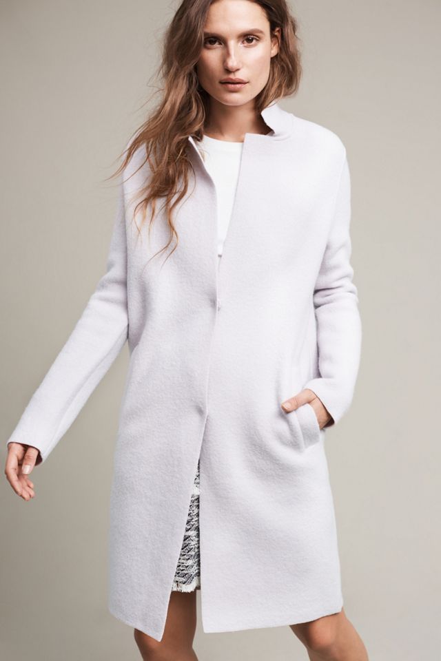 Lilac Boiled Wool Coat #1