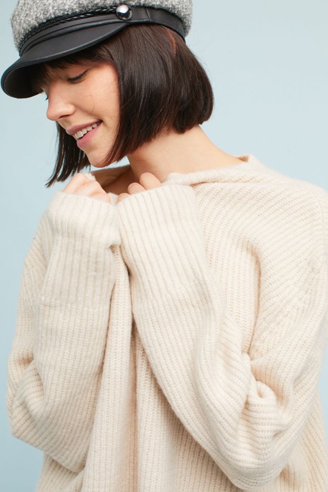 Oversized Scoop Neck Pullover #1