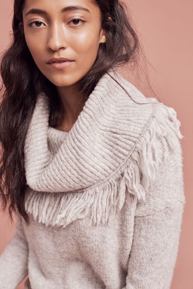 Fringed Cowl Pullover #2
