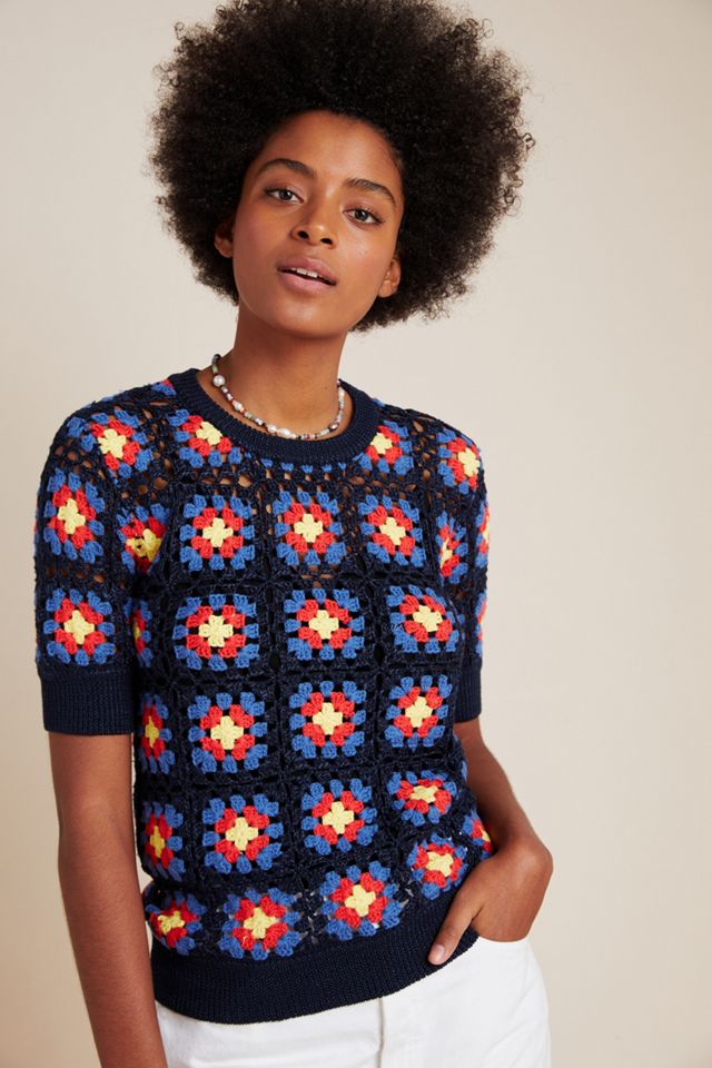 Scotch & Soda Lianne Crochet Sweater Tee | Anthropologie