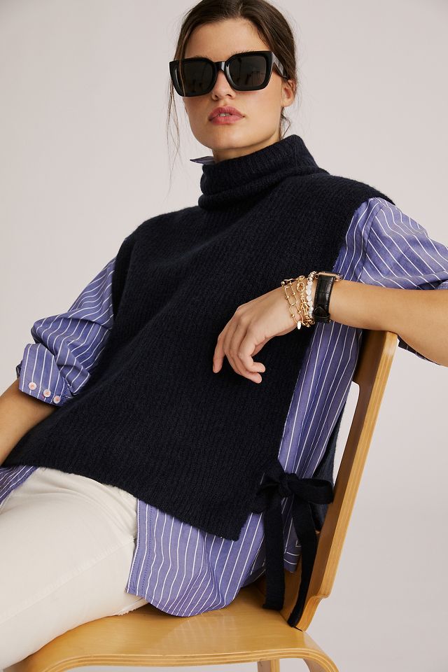 Scotch Soda Side Tie Turtleneck Sweater Vest Anthropologie