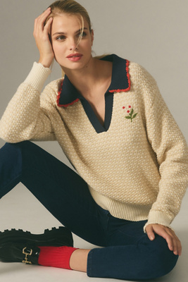 Trovata Parker Polo Sweater | Anthropologie