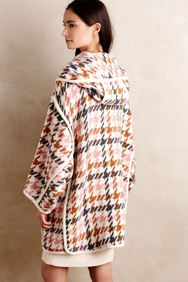 Houndstooth Wool Coat #1