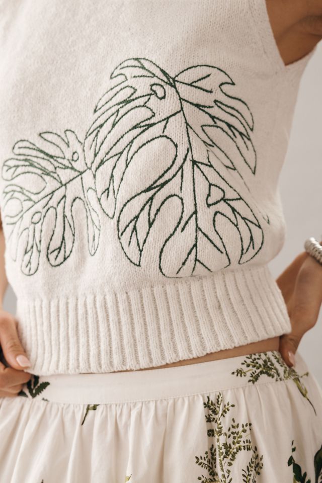 Greylin Monstera Sweater Tank #3