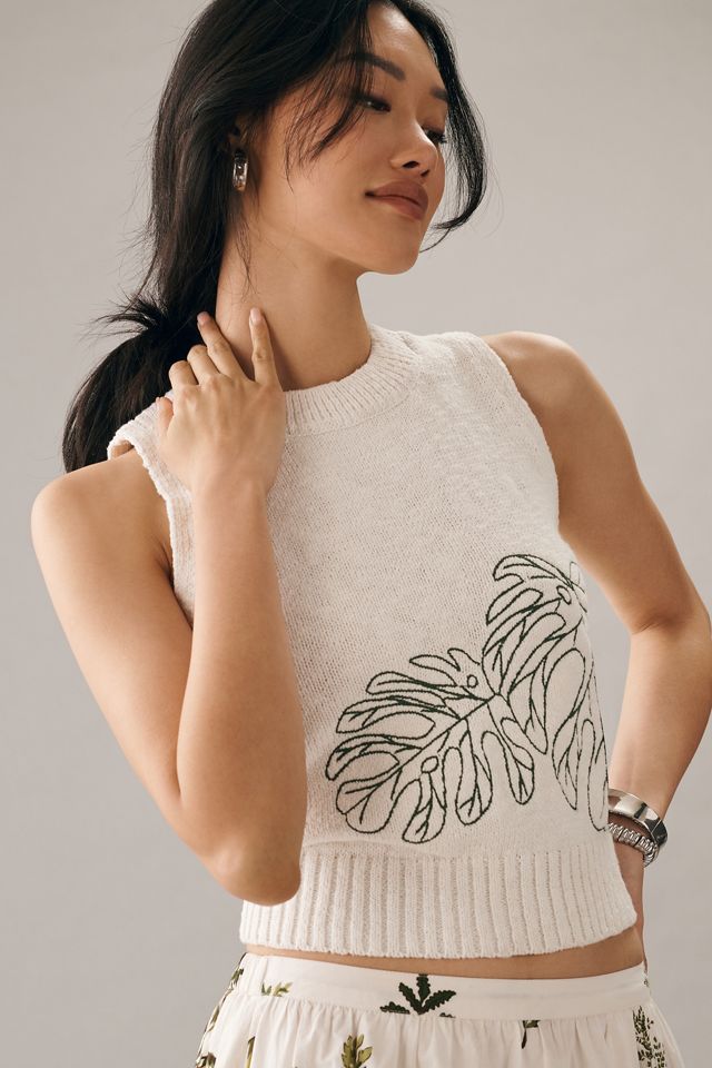 Greylin Monstera Sweater Tank