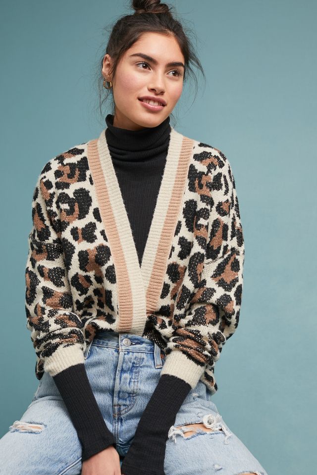 Anthropologie 2024 leopard cardigan