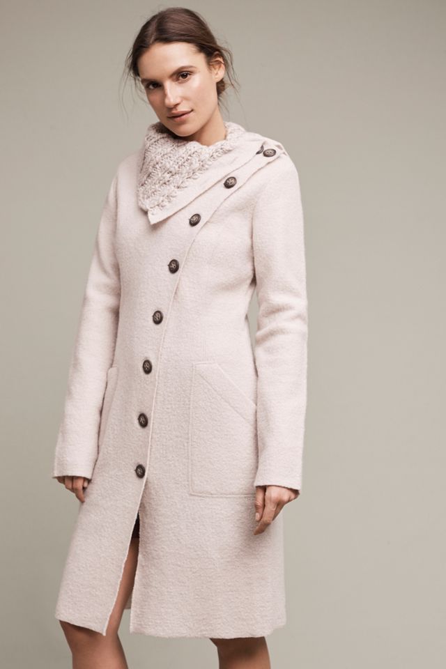 Asymmetrical Wool Sweater Coat #2