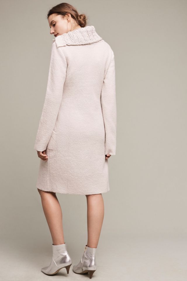 Asymmetrical Wool Sweater Coat #3