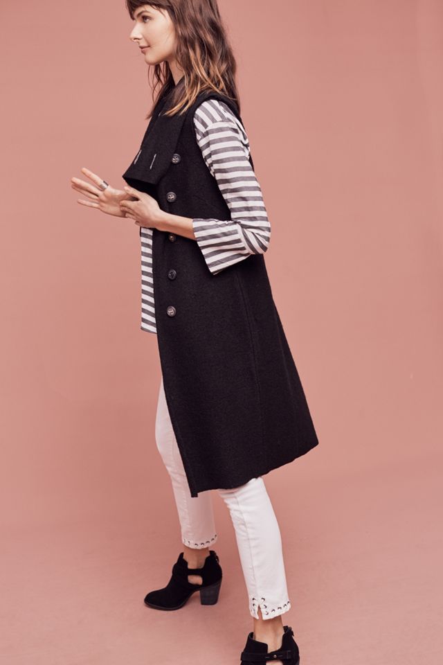 Asymmetrical Wool Vest #1