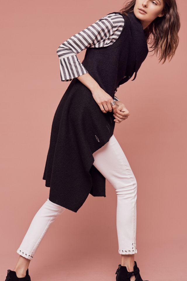 Asymmetrical Wool Vest #4