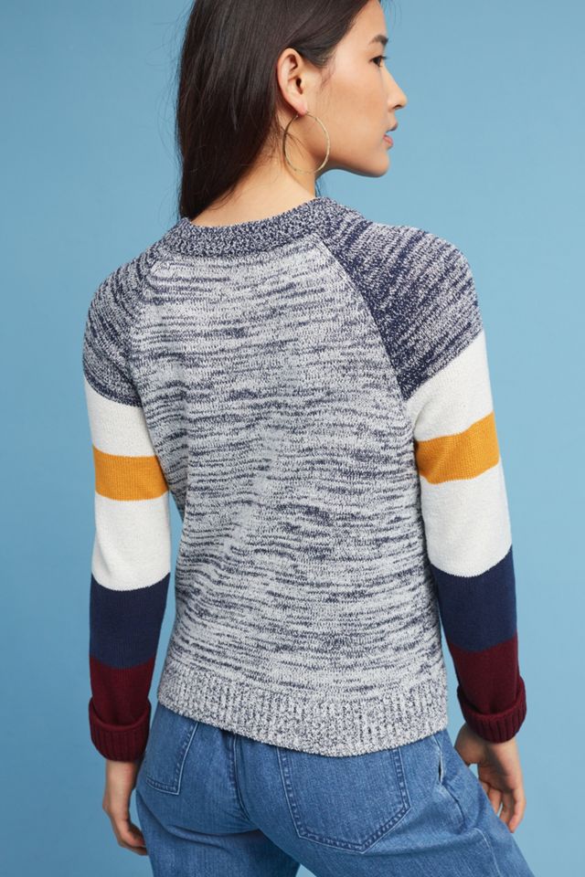 Adrian Striped Cardigan, Blue #1