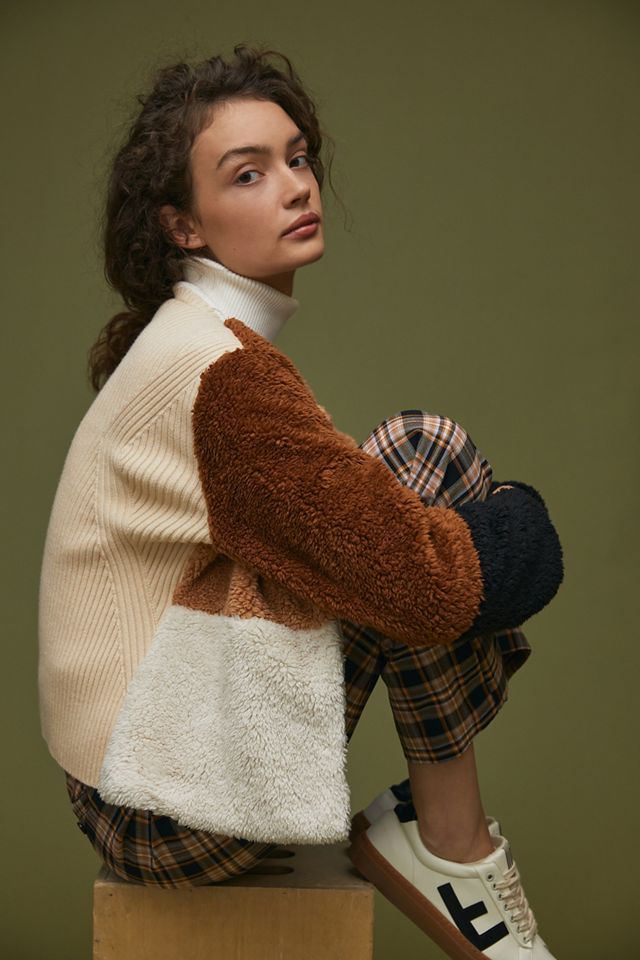 Colorblocked Faux Fur Jacket #2