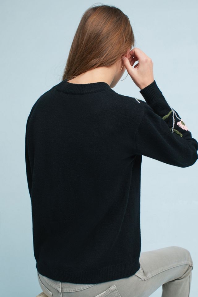 Embroidered Floral Pullover #3