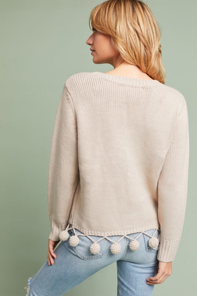 Pom-Hemmed Pullover #3