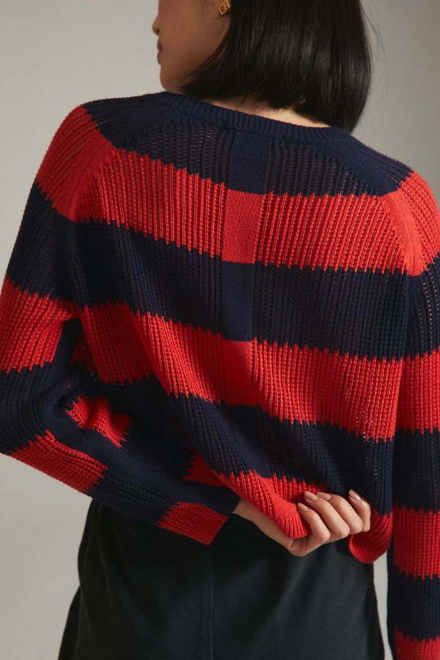 Clare V. Striped Crew Neck Sweater #1