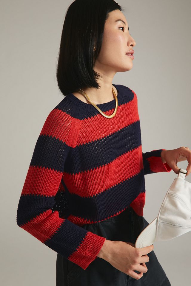 Clare V. Striped Crew Neck Sweater #2