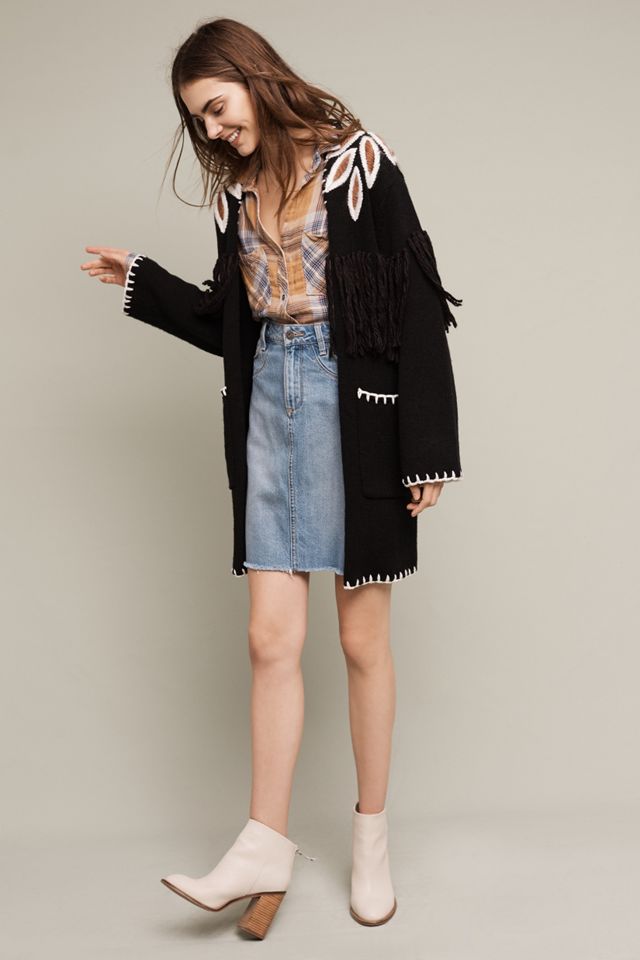 Sawyer Fringe Wrap Sweater #2