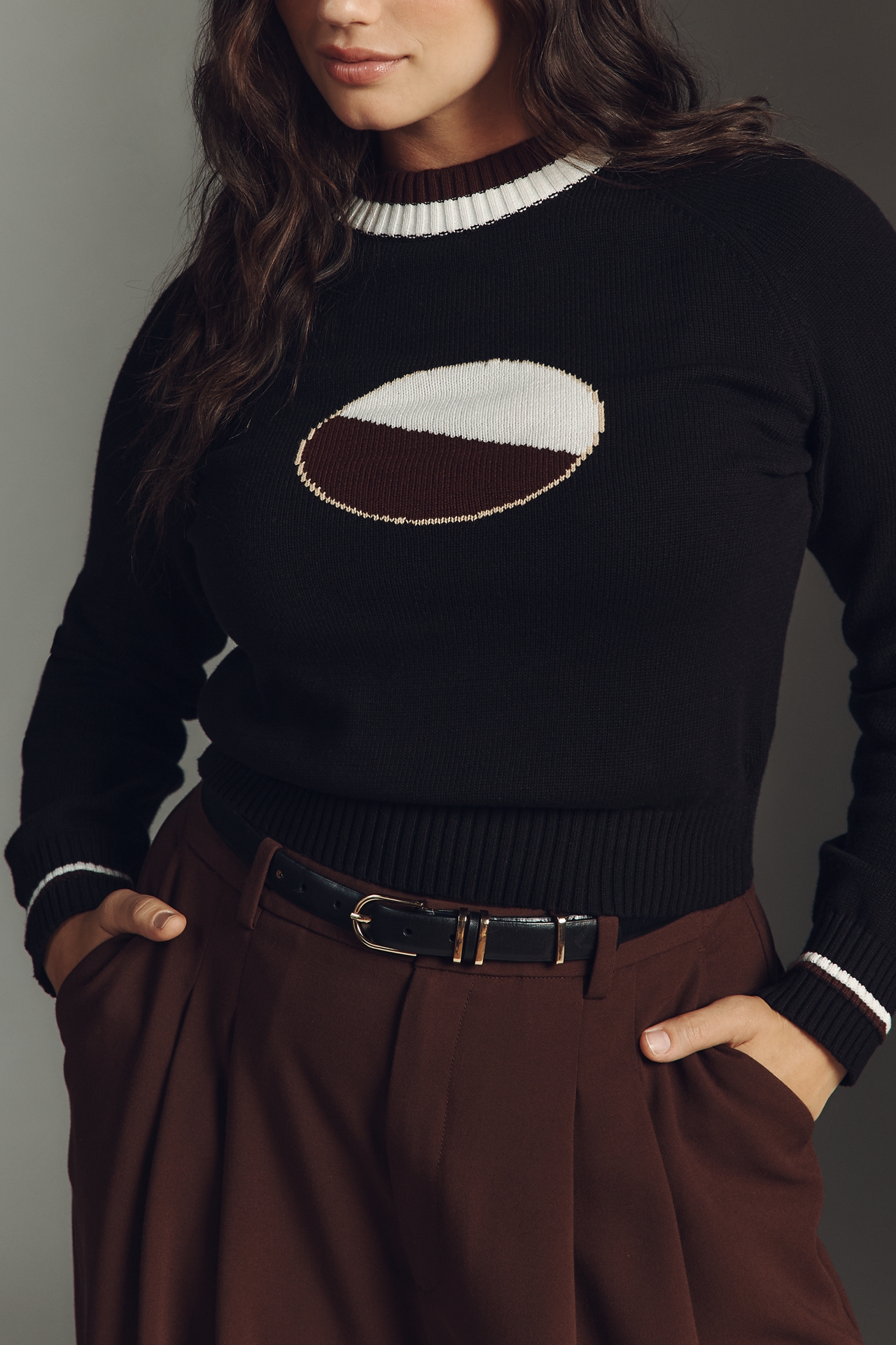 Rachel Antonoff Black & White Cookie Sweater