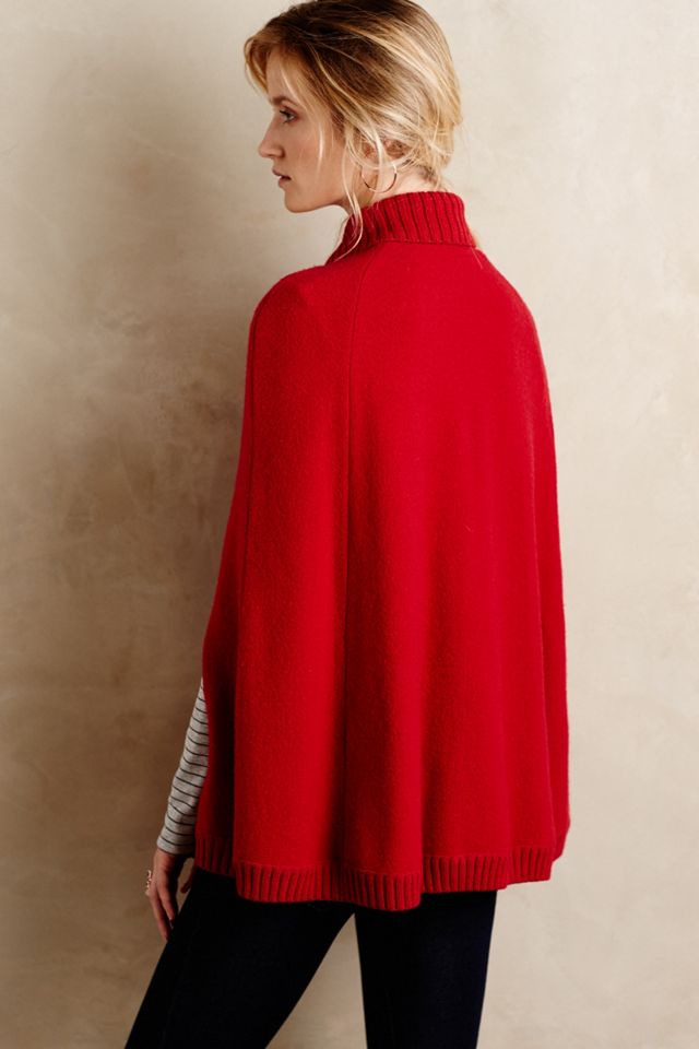 Crimson Wool Cape #1
