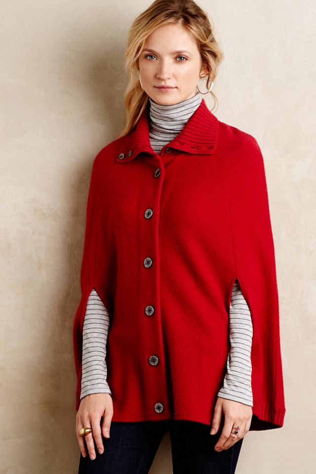 Crimson Wool Cape #2