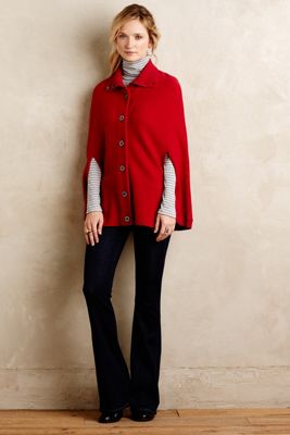Crimson Wool Cape