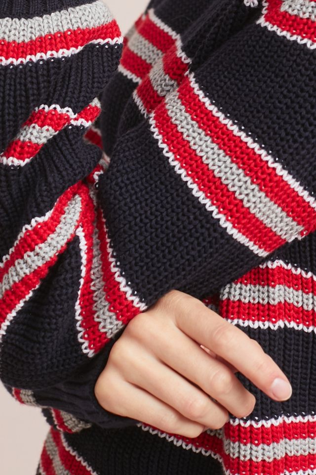 Varsity Striped Pullover #4