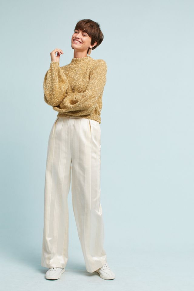 Sparkle Balloon-Sleeve Sweater #3