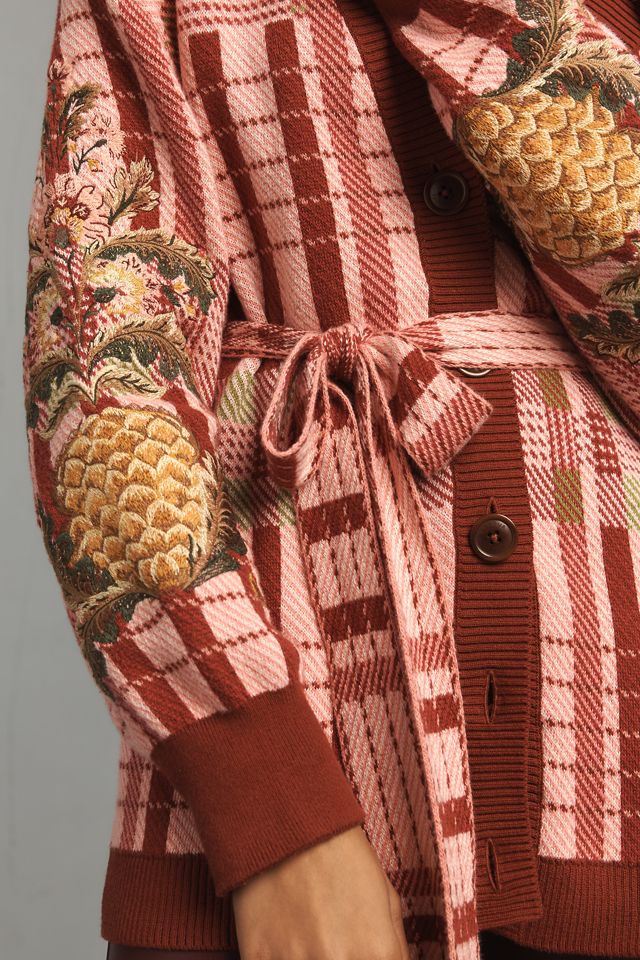 Barbour x Farm Rio Luisa Embroidered Tie-Waist Cardigan Sweater #2