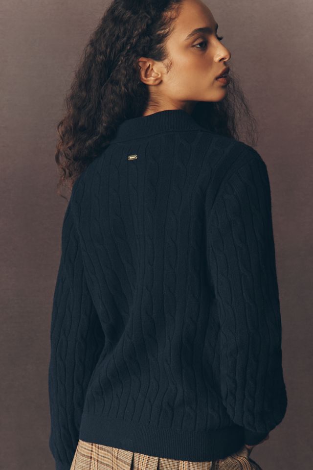 Barbour Evie Collared Cable-Knit Sweater #2