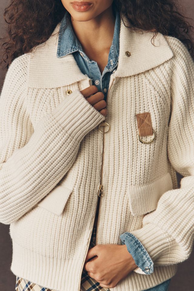 Barbour Marla Knitted Bomber Sweater #1