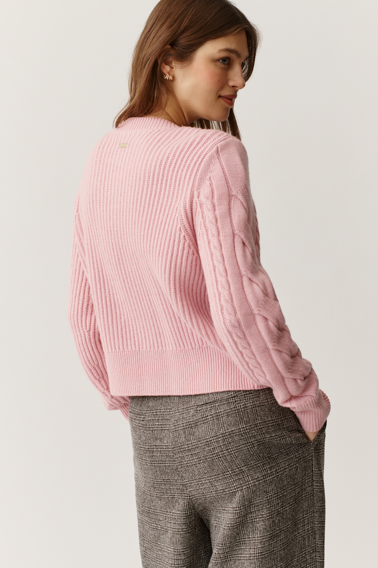 Barbour Elina Cable-Knit Cardigan Sweater