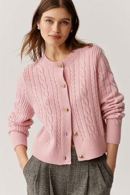 Pilcro Oversized Cable-Knit Cardigan Sweater | Anthropologie