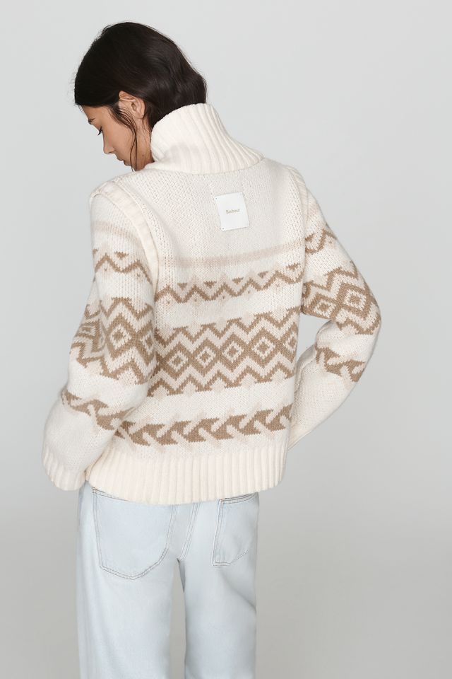 Barbour Maplewood Wool Blend Zip-Front Sweater #3