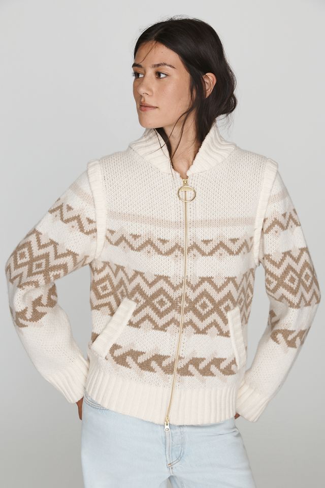 Barbour Maplewood Wool Blend Zip-Front Sweater #5