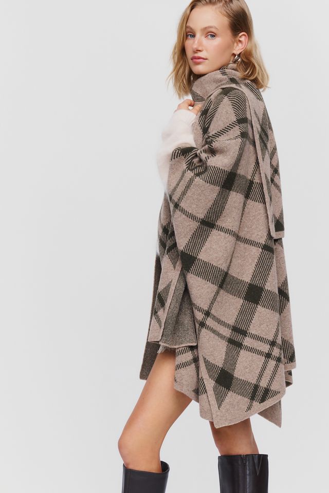 Barbour Vienna Tartan Wool-Blend Cape with Scarf #2