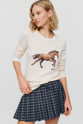 Barbour Homeswood Cashmere Cotton Equestrian Sweater by Anthropologie