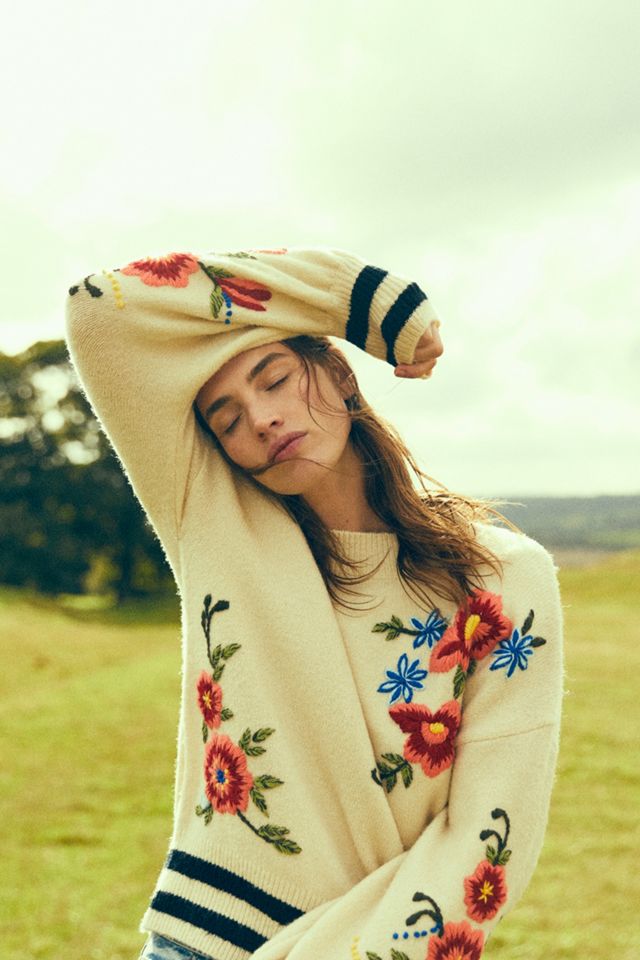 Gardenstripe Embroidered Pullover #4