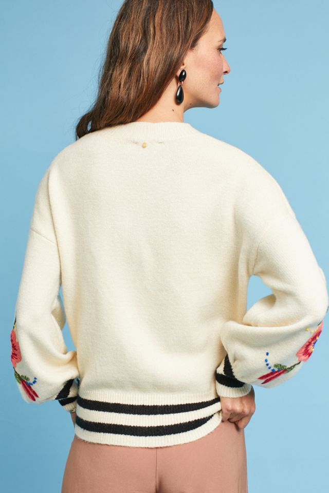 Gardenstripe Embroidered Pullover #3