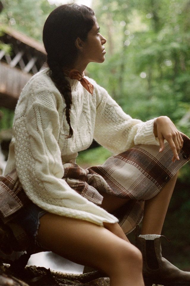 Kelyn Cropped Cable-Knit Sweater #1
