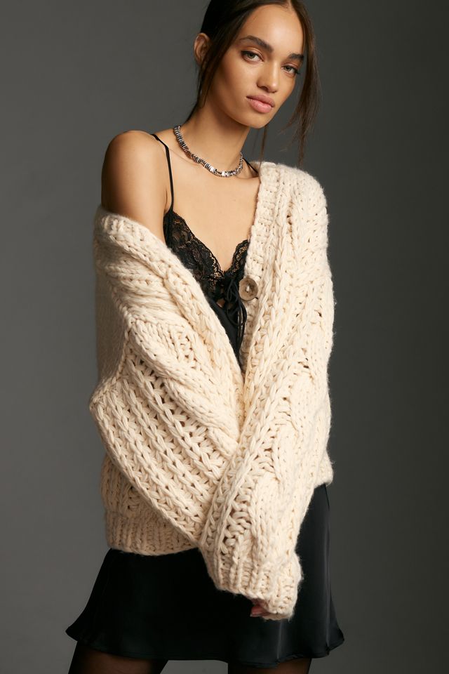 Raga Alaska Cable Cardigan Sweater #3