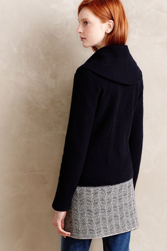 Anthropologie boiled wool deals sweater coat