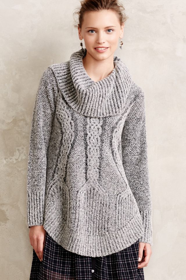 Cabled Boucle Pullover #1