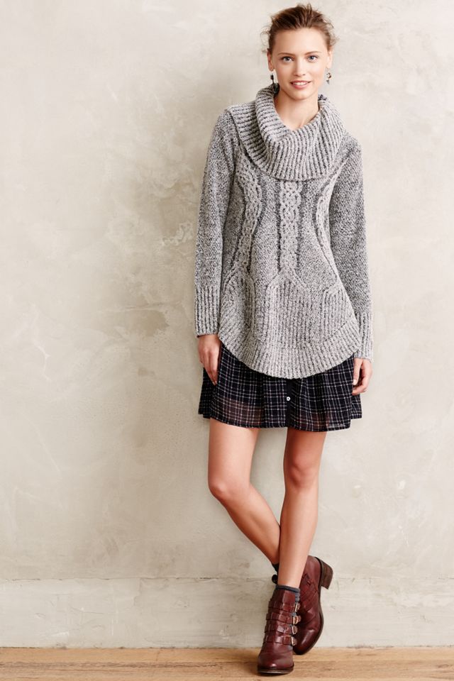 Cabled Boucle Pullover #3