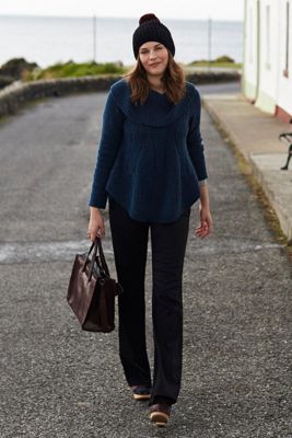 Cabled Boucle Pullover
