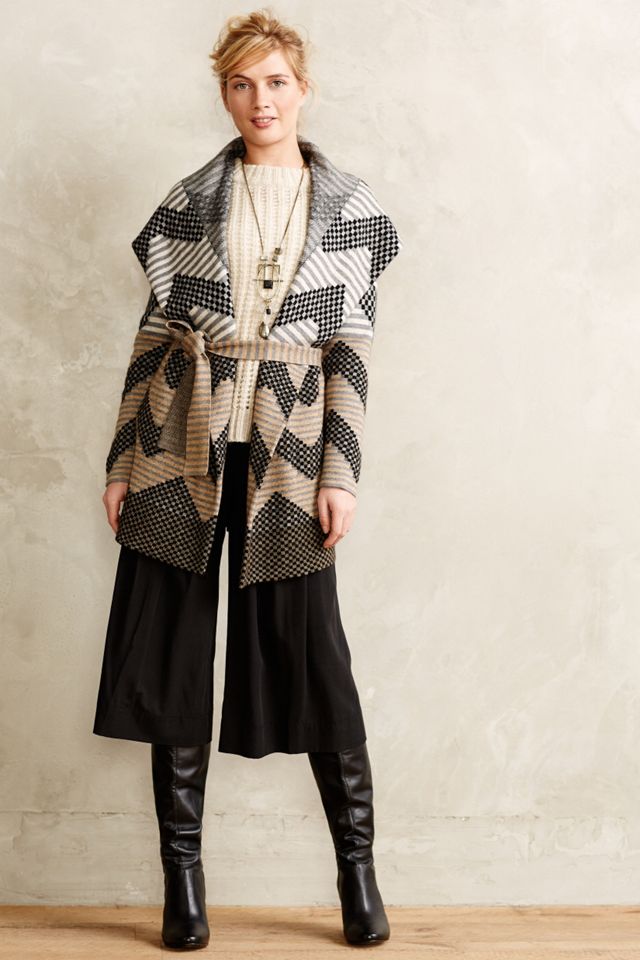 Striped Chevron Sweatercoat #2