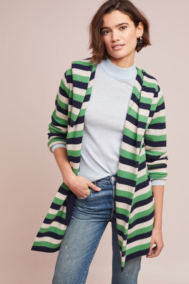 Striped sweater outlet coat